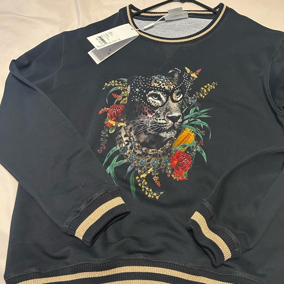 NWT CAMILLA ,  Large , Botanical Chronicles round neck embellished sweatshirt - Picture 5 of 9